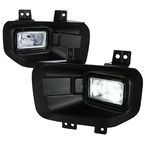 Spec-D Tuning 15-16 Ford F150 Clear Fog Lights Without Wiring Kit, LF-F15015CLED-DL LF-F15015CLED-DL - main